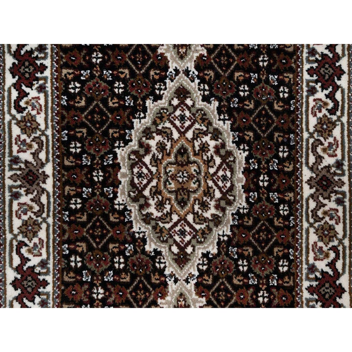2'0" x 4'2" New Hand Knotted Black Wool Rectangle Oriental Rug - MOA10291568