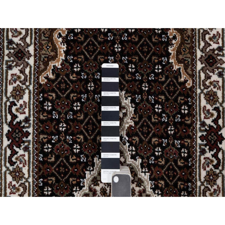 2'0" x 4'1" New Hand Knotted Black Wool Rectangle Oriental Rug - MOA10291569
