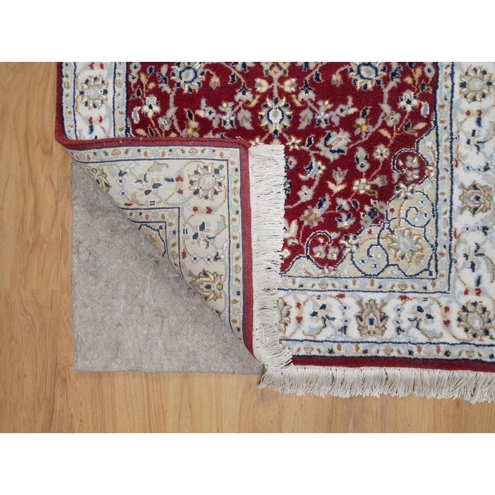 2'6" x 4'1" New Hand Knotted Ivory Wool & Silk Rectangle Oriental Rug - MOA10291572