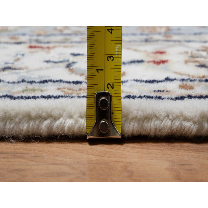 2'8" x 10'1" New Hand Knotted Blue Wool & Silk Runner Oriental Rug - MOA10291577