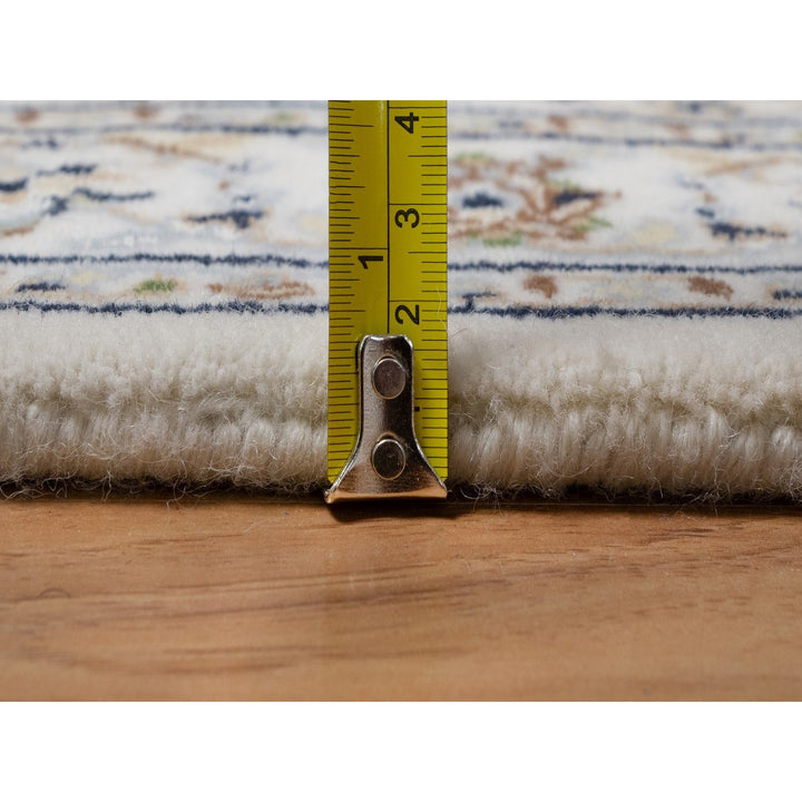 2'7" x 8'0" New Hand Knotted Ivory Wool & Silk Runner Oriental Rug - MOA10291584