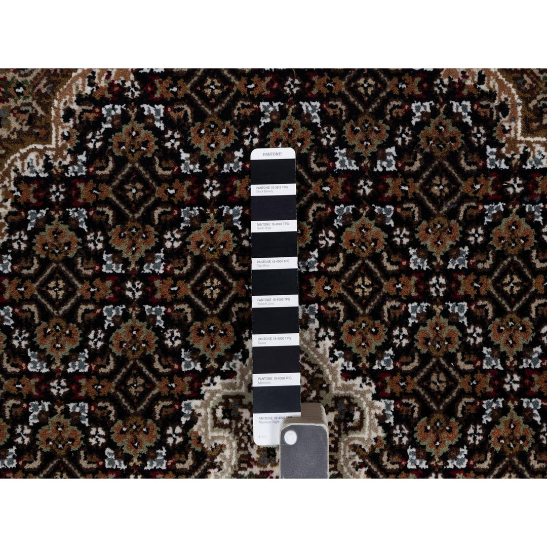 5'10" x 9'0" New Hand Knotted Black Wool Rectangle Oriental Rug - MOA10291585