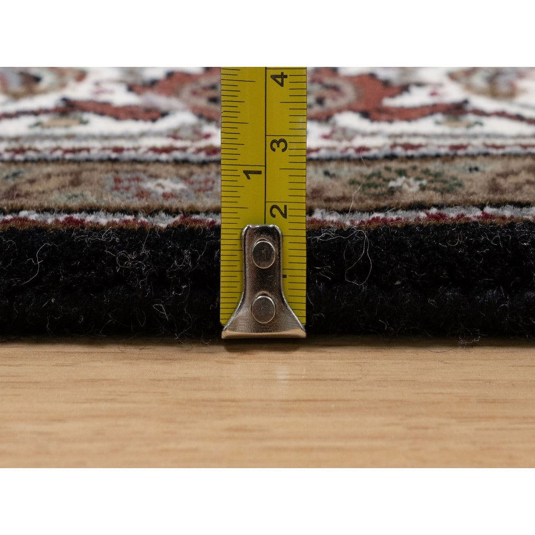 5'0" x 7'0" New Hand Knotted Black Wool Rectangle Oriental Rug - MOA10291587