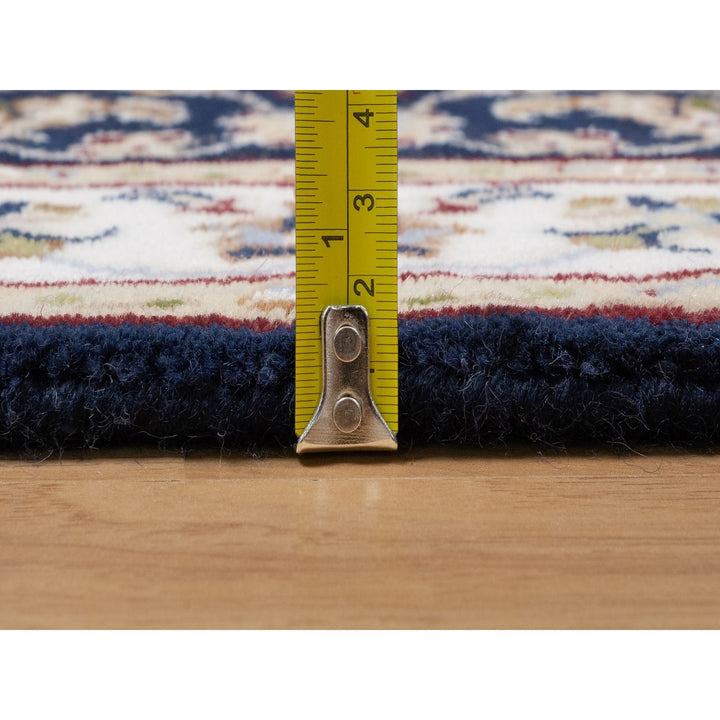 2'1" x 3'2" New Hand Knotted Blue Wool & Silk Rectangle Oriental Rug - MOA10291590