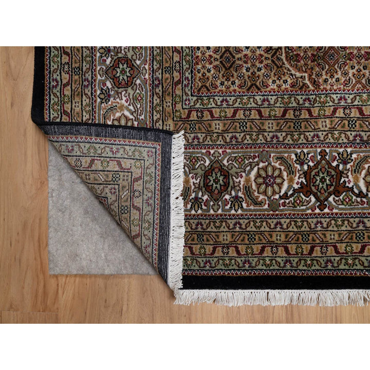 8'10" x 12'5" New Hand Knotted Black Wool Rectangle Oriental Rug - MOA10291600
