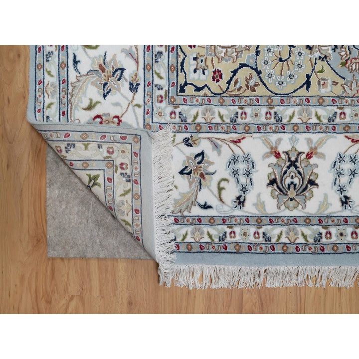 8'11" x 12'4" New Hand Knotted Blue Wool & Silk Rectangle Oriental Rug - MOA10291602