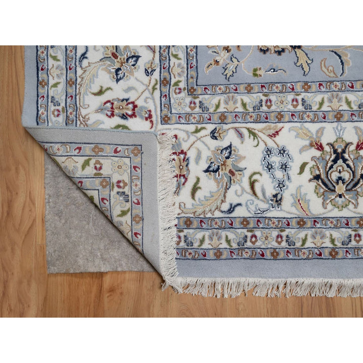 9'11" x 14'2" New Hand Knotted Blue Wool & Silk Rectangle Oriental Rug - MOA10291605