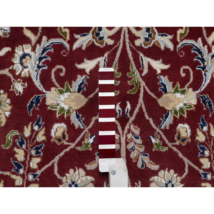 9'9" x 14'0" New Hand Knotted Red Wool & Silk Rectangle Oriental Rug - MOA10291609
