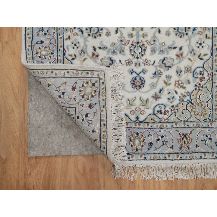 2'10" x 14'6" New Hand Knotted Ivory Wool & Silk Runner Oriental Rug - MOA10291614