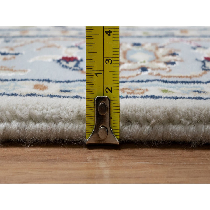 2'10" x 14'6" New Hand Knotted Ivory Wool & Silk Runner Oriental Rug - MOA10291614
