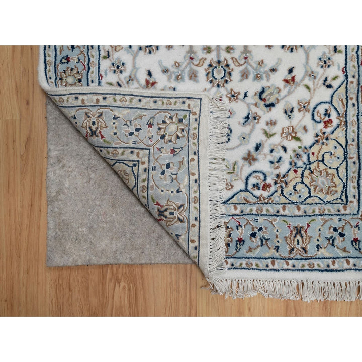 2'7" x 16'2" New Hand Knotted Ivory Wool & Silk Runner Oriental Rug - MOA10291616