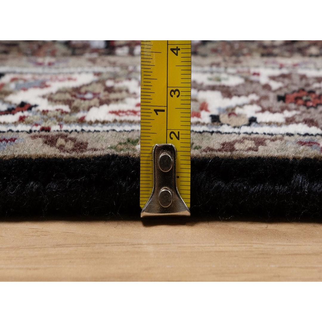 2'7" x 8'2" New Hand Knotted Black Wool Runner Oriental Rug - MOA10291618