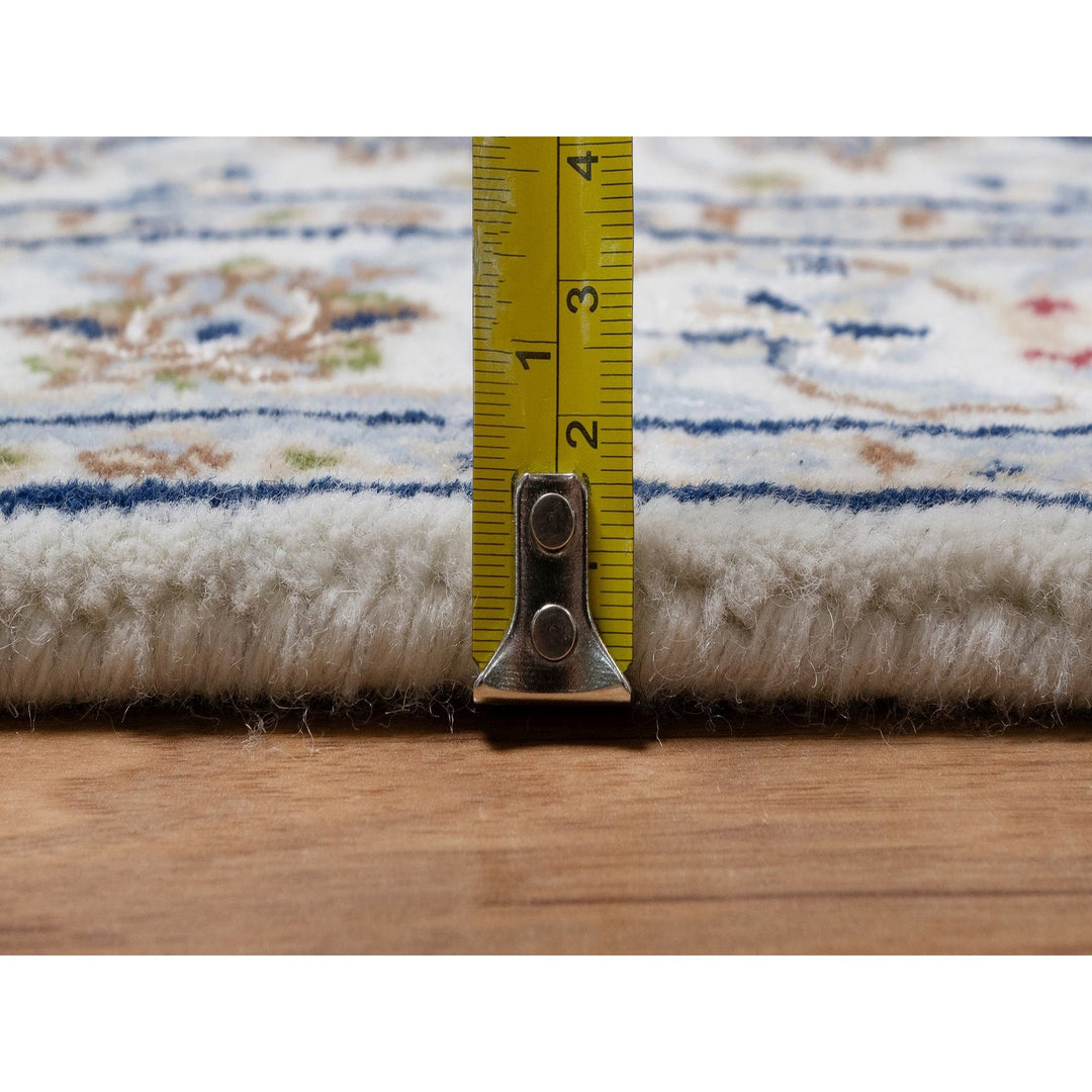 2'9" x 21'8" New Hand Knotted Ivory Wool & Silk Runner Oriental Rug - MOA10291619