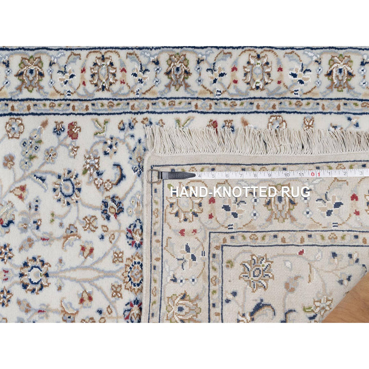 2'9" x 21'8" New Hand Knotted Ivory Wool & Silk Runner Oriental Rug - MOA10291619