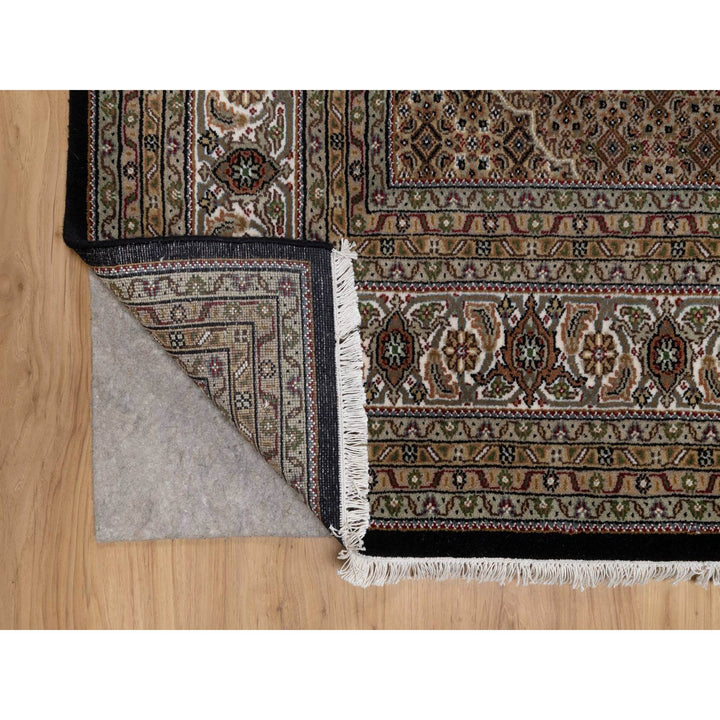 7'11" x 10'4" New Hand Knotted Black Wool Rectangle Oriental Rug - MOA10291633