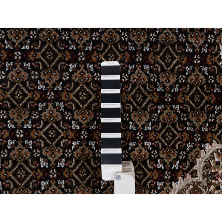 7'11" x 10'4" New Hand Knotted Black Wool Rectangle Oriental Rug - MOA10291633