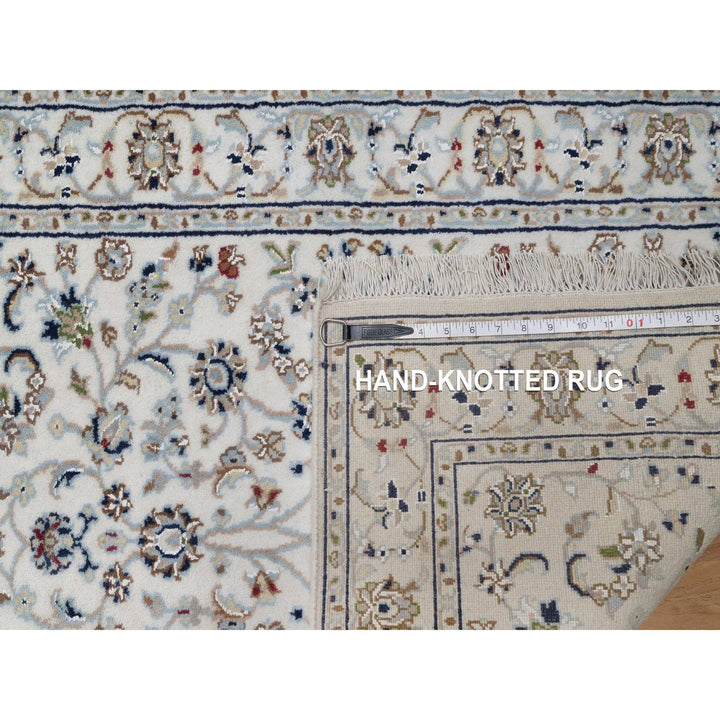 2'9" x 17'11" New Hand Knotted Ivory Wool & Silk Runner Oriental Rug - MOA10291648