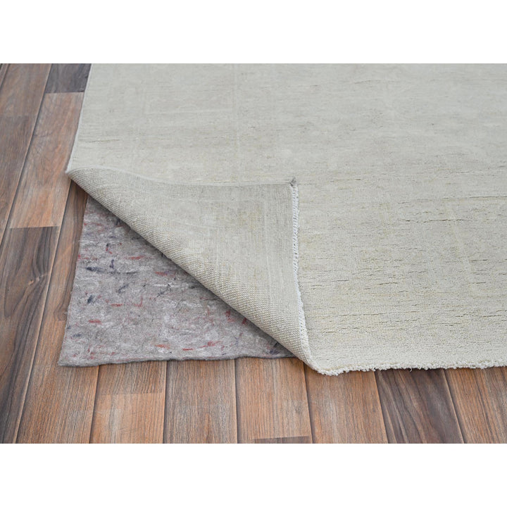 8'1" x 9'10" New Hand Knotted Ivory Wool Rectangle Oriental Rug - MOA102916