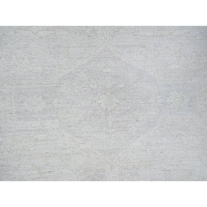 8'0" x 9'9" New Hand Knotted Ivory Wool Rectangle Oriental Rug - MOA102917