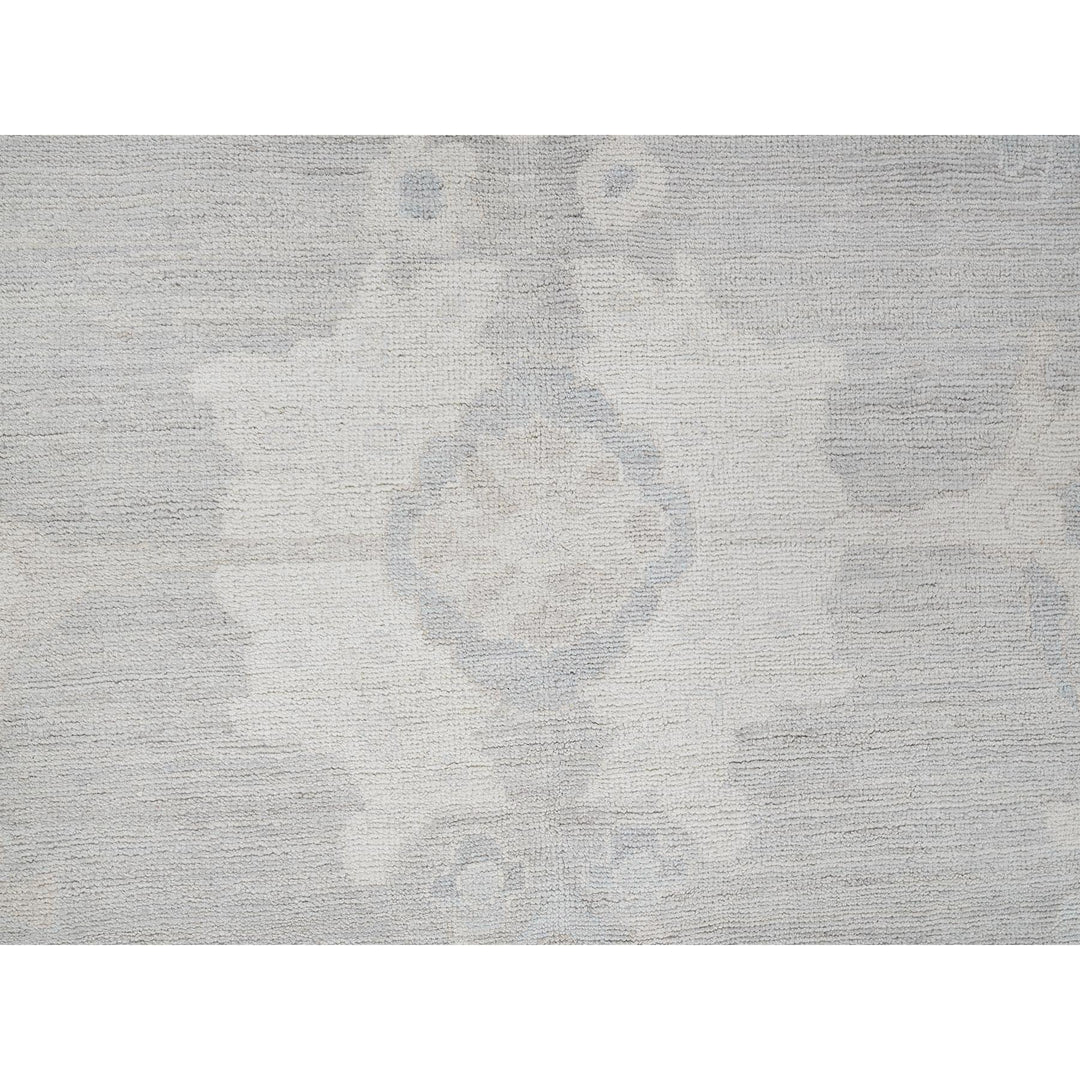 9'8" x 13'10" New Hand Knotted Grey Wool Rectangle Oriental Rug - MOA102918