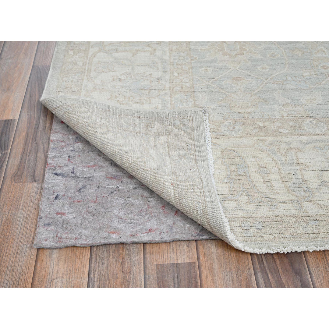 8'2" x 9'6" New Hand Knotted Grey Wool Rectangle Oriental Rug - MOA102919