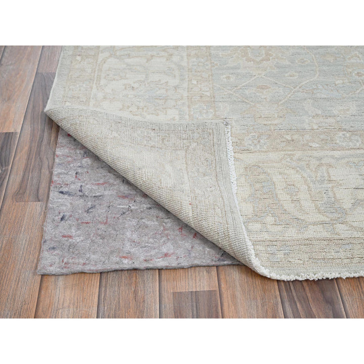 8'2" x 9'6" New Hand Knotted Grey Wool Rectangle Oriental Rug - MOA102919