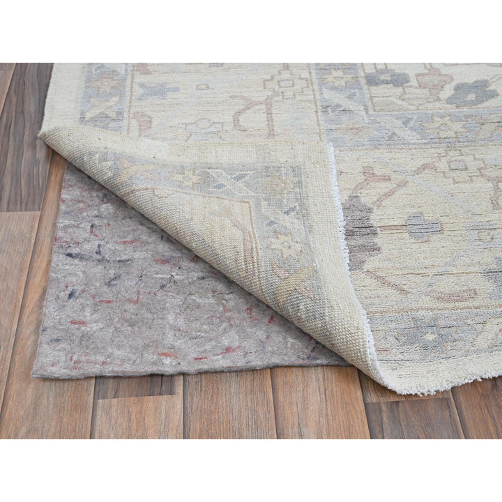 10'0" x 13'7" New Hand Knotted Ivory Wool Rectangle Oriental Rug - MOA102920