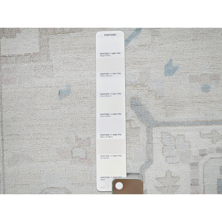 10'0" x 13'7" New Hand Knotted Ivory Wool Rectangle Oriental Rug - MOA102920