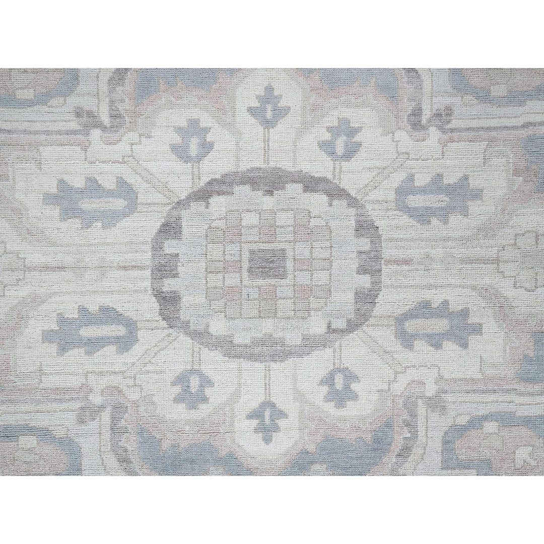 10'0" x 13'7" New Hand Knotted Ivory Wool Rectangle Oriental Rug - MOA102920