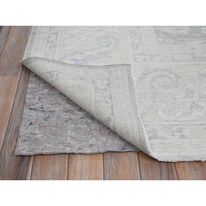 8'9" x 11'10" New Hand Knotted Grey Wool Rectangle Oriental Rug - MOA102924