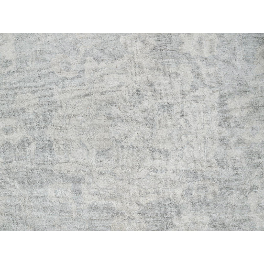 8'9" x 11'10" New Hand Knotted Grey Wool Rectangle Oriental Rug - MOA102924