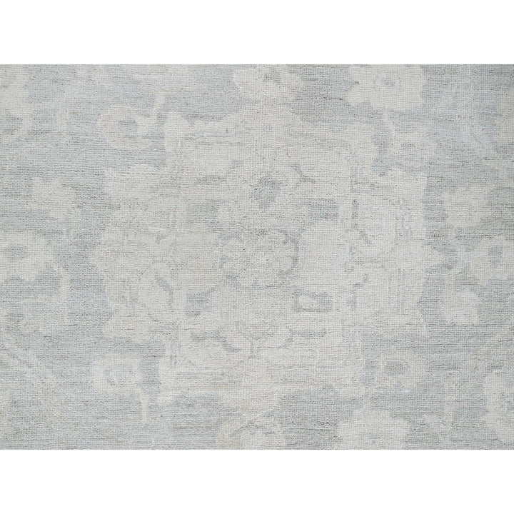 8'9" x 11'10" New Hand Knotted Grey Wool Rectangle Oriental Rug - MOA102924