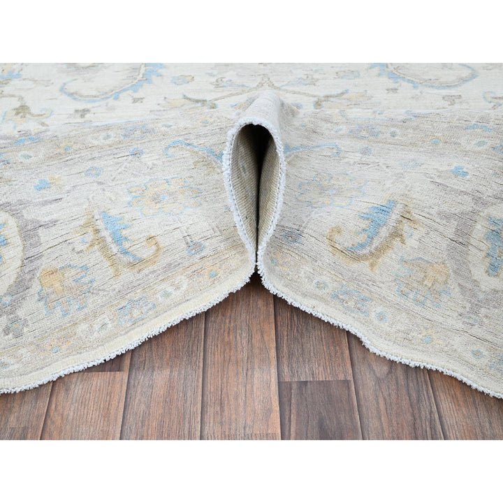 8'0" x 9'8" New Hand Knotted Ivory Wool Rectangle Oriental Rug - MOA102926