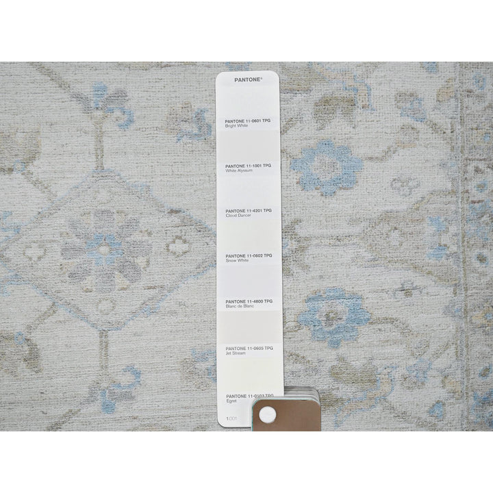 8'0" x 9'8" New Hand Knotted Ivory Wool Rectangle Oriental Rug - MOA102926