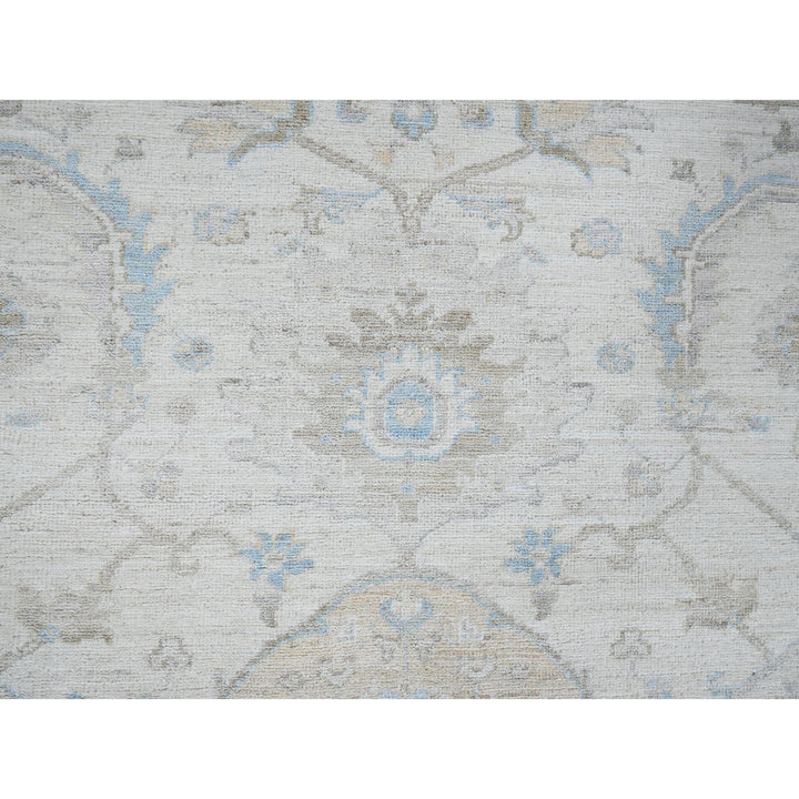 8'0" x 9'8" New Hand Knotted Ivory Wool Rectangle Oriental Rug - MOA102926