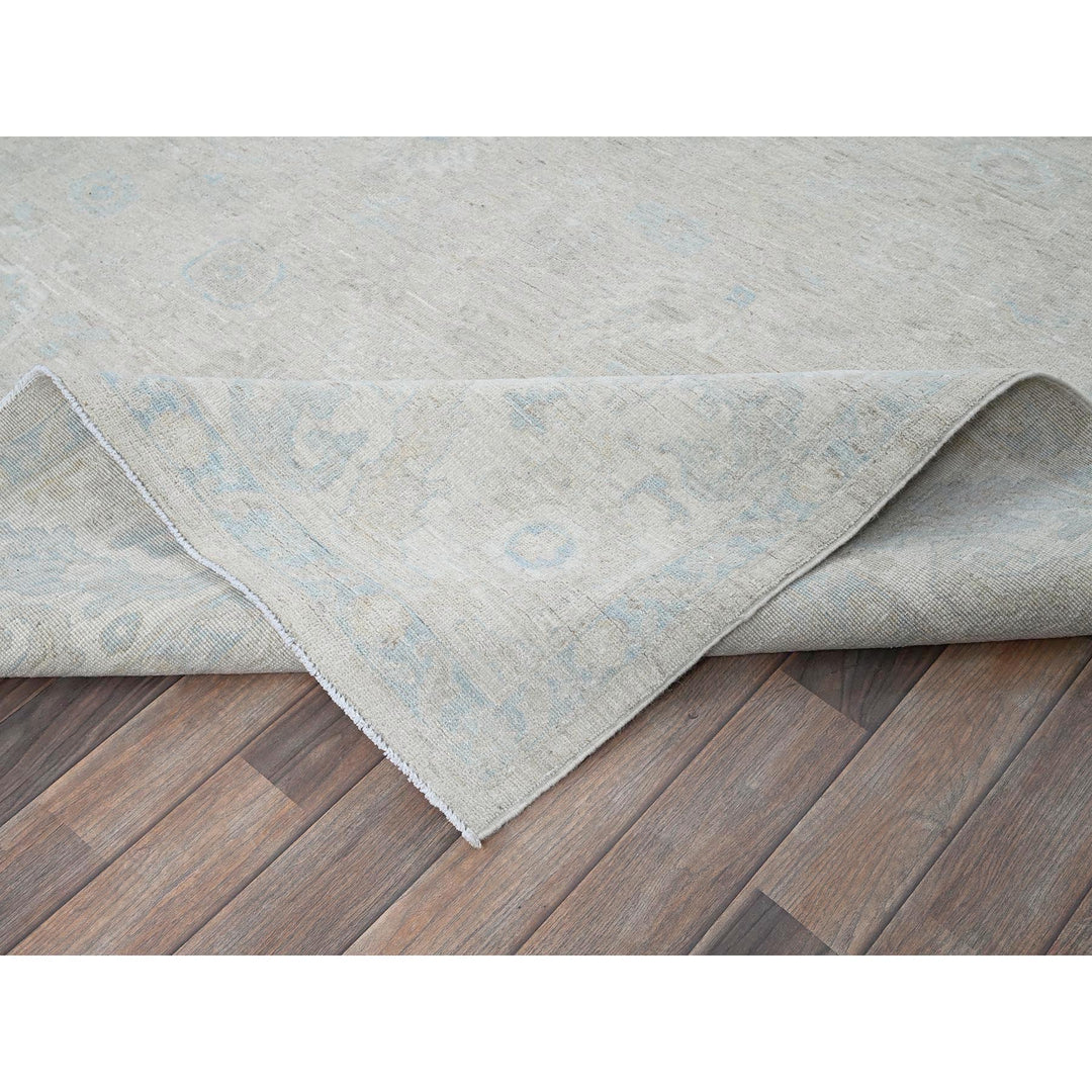 7'9" x 9'10" New Hand Knotted Ivory Wool Rectangle Oriental Rug - MOA102929