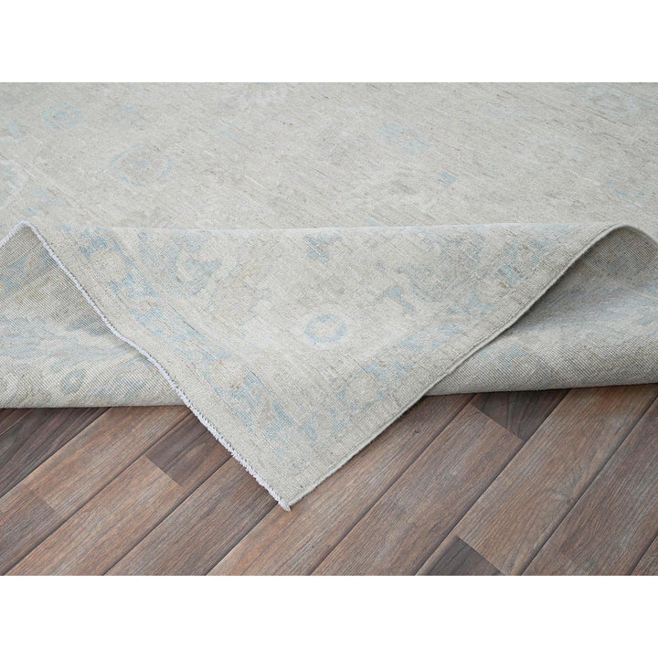 7'9" x 9'10" New Hand Knotted Ivory Wool Rectangle Oriental Rug - MOA102929