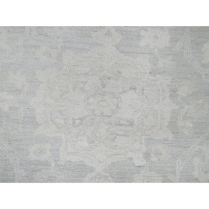 8'10" x 11'11" New Hand Knotted Grey Wool Rectangle Oriental Rug - MOA102930