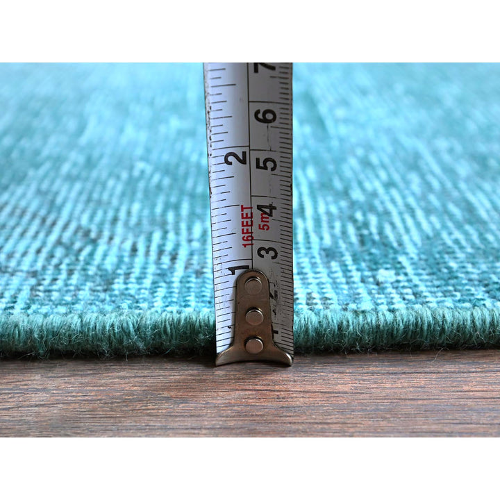 2'5" x 11'1" Vintage Hand Knotted Blue Wool Runner Oriental Rug - MOA102935