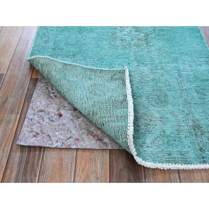 2'5" x 9'11" Vintage Hand Knotted Blue Wool Runner Oriental Rug - MOA102936