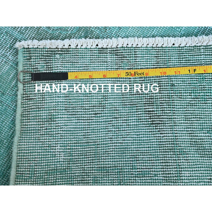 2'5" x 9'11" Vintage Hand Knotted Blue Wool Runner Oriental Rug - MOA102936