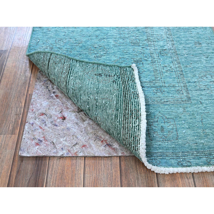 2'4" x 11'2" Vintage Hand Knotted Blue Wool Runner Oriental Rug - MOA102944