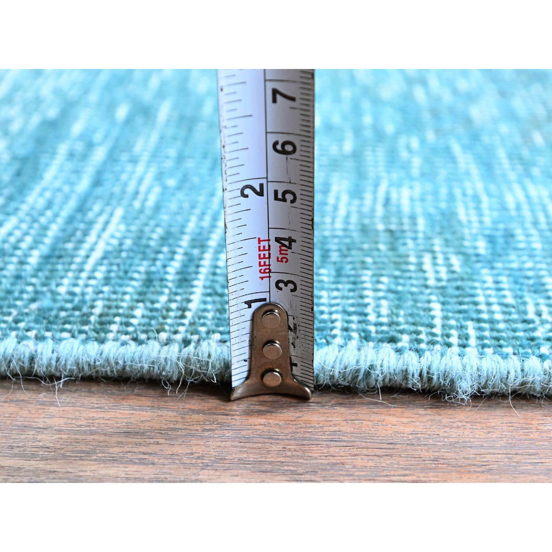 2'3" x 6'1" Vintage Hand Knotted Blue Wool Runner Oriental Rug - MOA102948