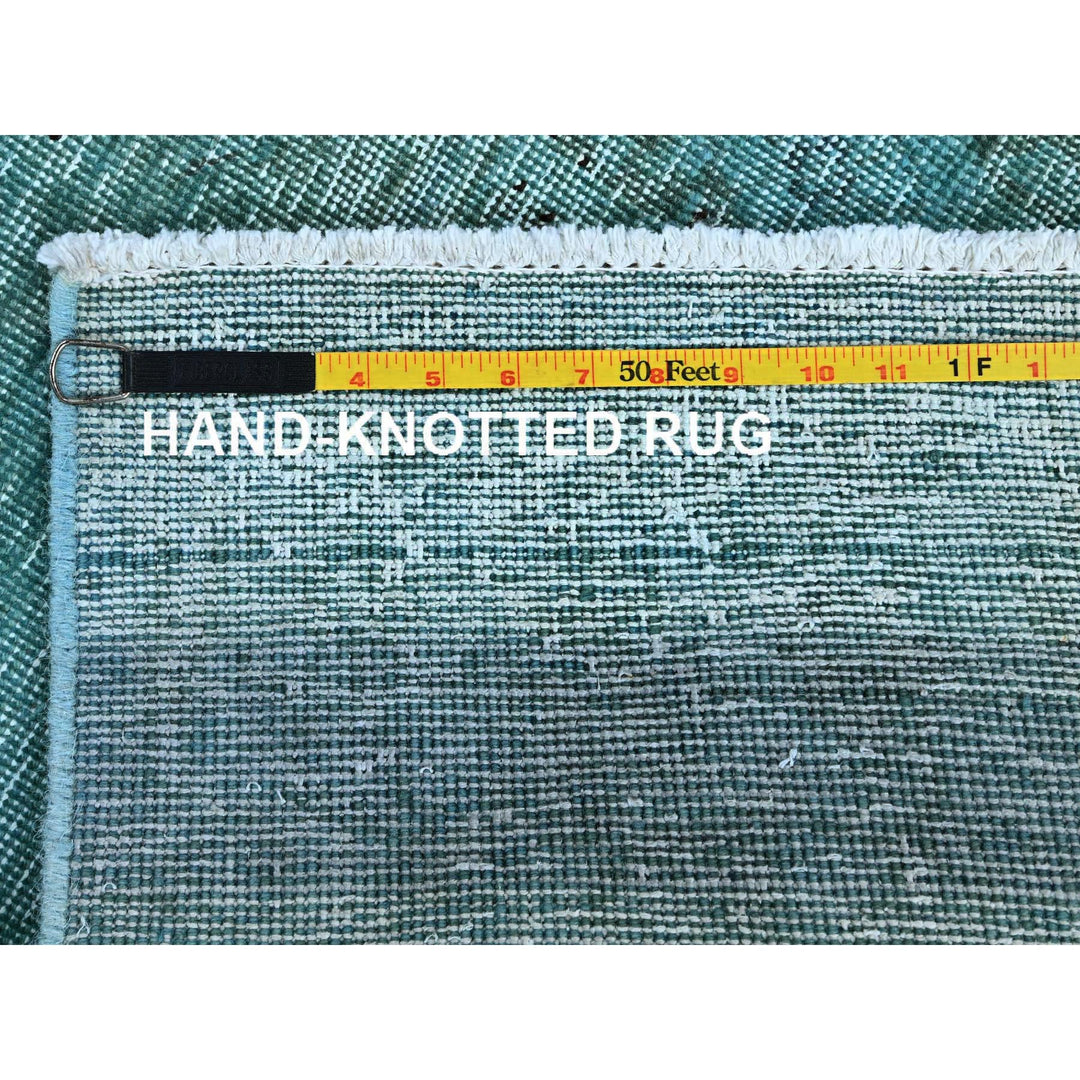 2'3" x 6'1" Vintage Hand Knotted Blue Wool Runner Oriental Rug - MOA102948