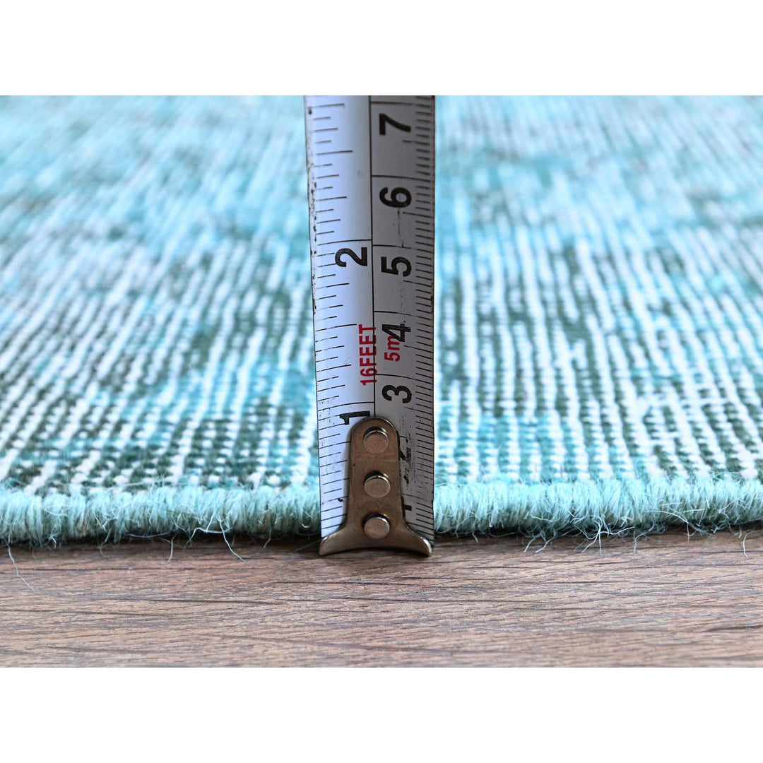 1'11" x 5'9" Vintage Hand Knotted Blue Wool Runner Oriental Rug - MOA102952