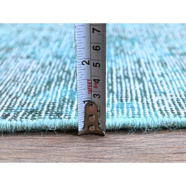 1'11" x 5'9" Vintage Hand Knotted Blue Wool Runner Oriental Rug - MOA102952