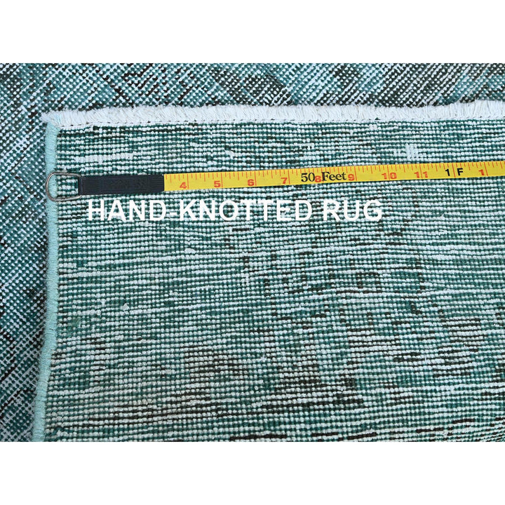 1'11" x 5'9" Vintage Hand Knotted Blue Wool Runner Oriental Rug - MOA102952