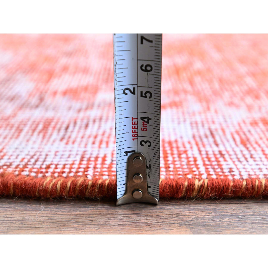 1'11" x 5'6" Vintage Hand Knotted Red Wool Runner Oriental Rug - MOA102958