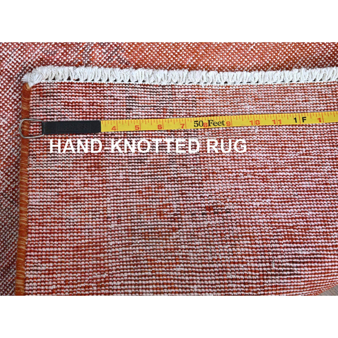 1'11" x 5'6" Vintage Hand Knotted Red Wool Runner Oriental Rug - MOA102958