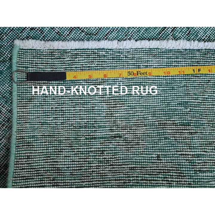 2'0" x 5'8" Vintage Hand Knotted Green Wool Runner Oriental Rug - MOA102962